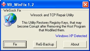 WinSock XP Fix Скріншот 1