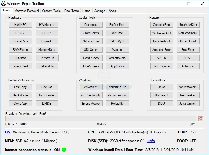 Windows Repair Toolbox Скріншот 1